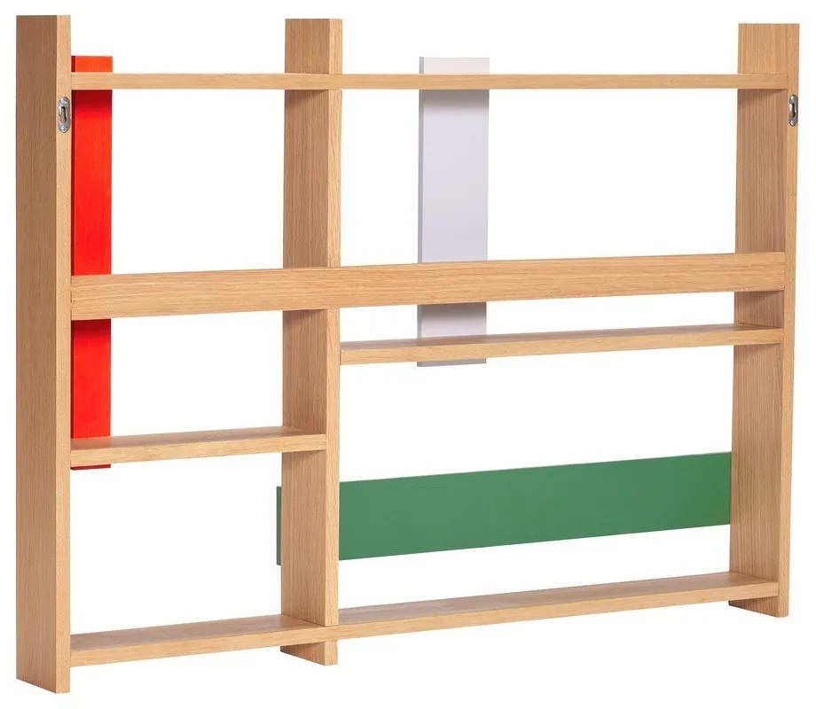 На няколко нива стенен рафт от декор от дъб в естествен цвят 110 cm Arki – Hübsch