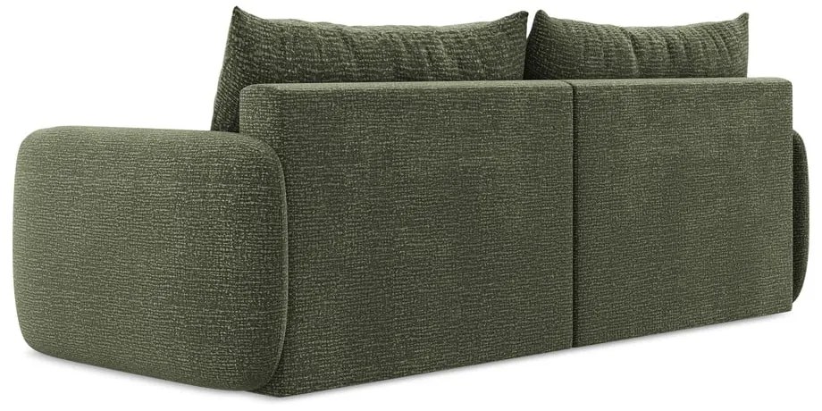 Зелен разтегателен диван с място за съхранение 238 cm Kalena – Makamii