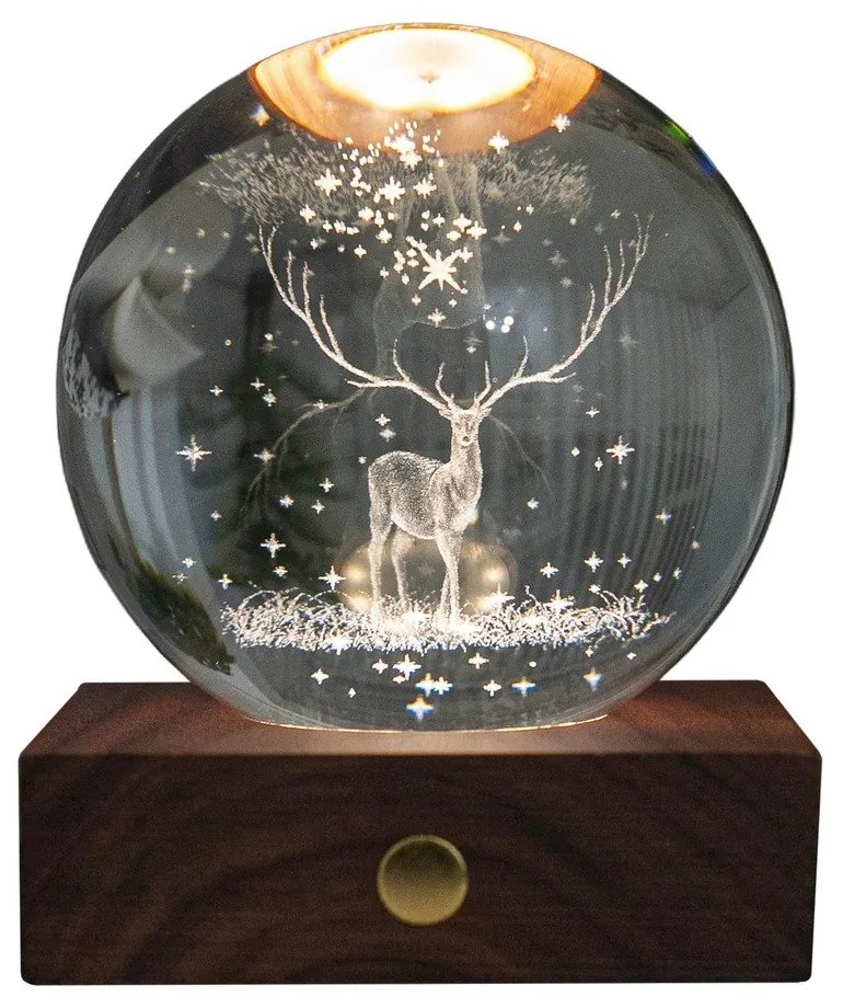 Тъмнокафява светлинна декорация с USB Amber – Gingko