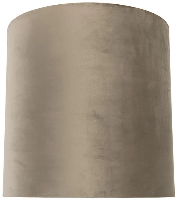 Кадифен абажур Taupe 40/40/40 със златист интериор