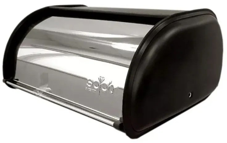 КУТИЯ ЗА ХЛЯБ SAPIR SP-1225-BB , д.-44см./ш.-27см./в.-18см./0.3мм , неръждаема стомана, Черен