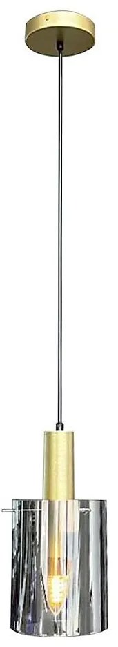 Пендел ARCADIA 1xE27/60W/230V Ø 13 см златист/опушен