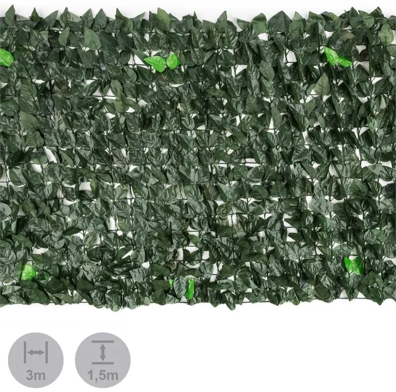 Blumfeldt FENCY DARK LEAF осигуряваща уединение защитна преграда срещу вятъра 300 X 150 CM тъмно зелен микс