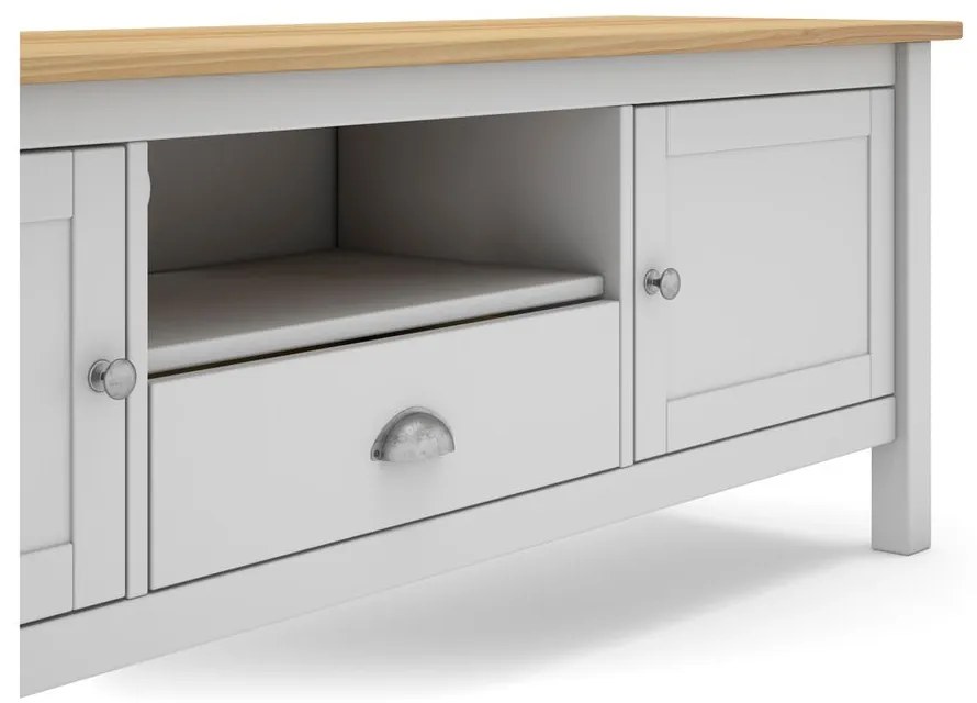 ТВ масичка от бял/естествен бор 158x53 cm Misti - Marckeric