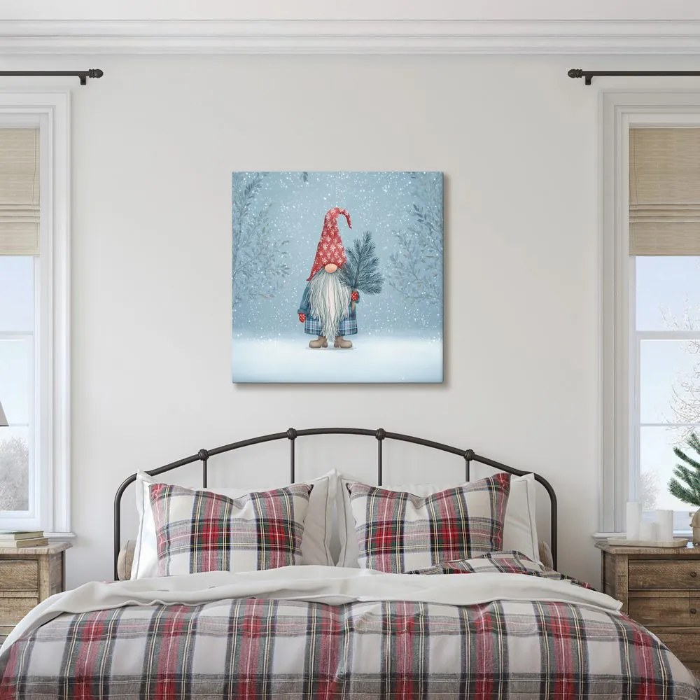 Картина на платно Коледна – Празнична атмосфера с елф