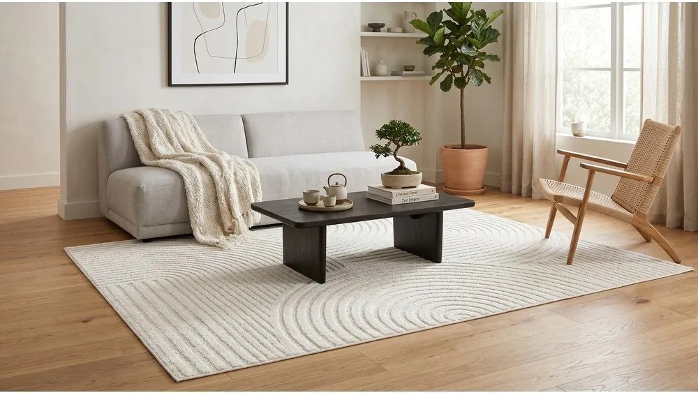 Кремав килим 120x170 cm Whirl – ESTE