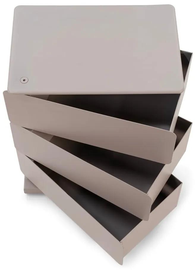 Сиво-бежов метален скрин с чекмеджета 37x54,5 cm Joey - Spinder Design