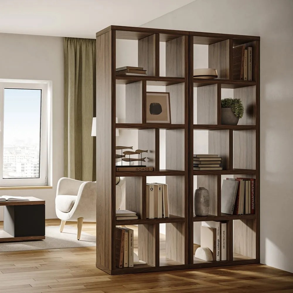 Библиотека от декор от орех естествена 70x198 cm Berlin – TemaHome