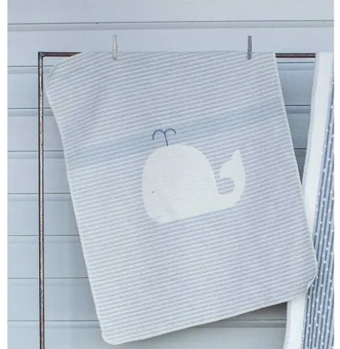 David Fussenegger - Бебешко одеяло Juwel Кит - сиво