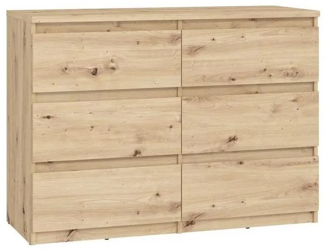 Комод с чекмеджета MAO, дъб artisan