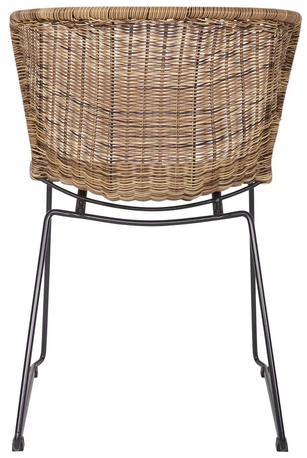 Градински столове в комплект 2 бр. от изкуствен ратан в естествен цвят Wings – WOOOD