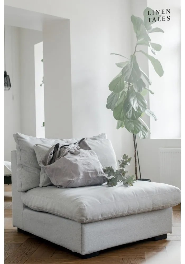 Пепелно сива ленена калъфка за възглавница , 45 x 45 cm - Linen Tales