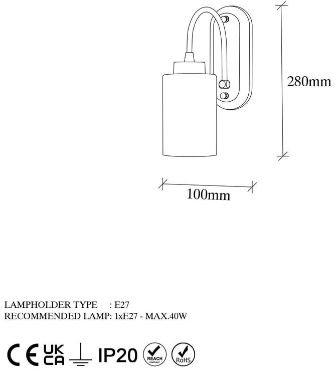 Бяла/ в златист цвят стенна лампа ø 10 cm Hemikilo – Opviq lights