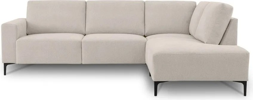 Бежов шенилов ъглов диван (десен ъгъл/L форма) Fabian – Scandic