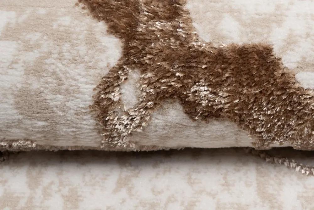 Стилен интериорен килим бежово-кафяв Ширина: 80 см | Дължина: 150 см