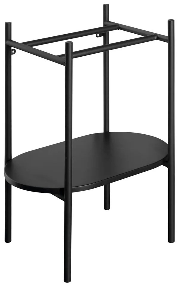 Черна метална стойка за умивалник 40x82 cm Puno – Sapho