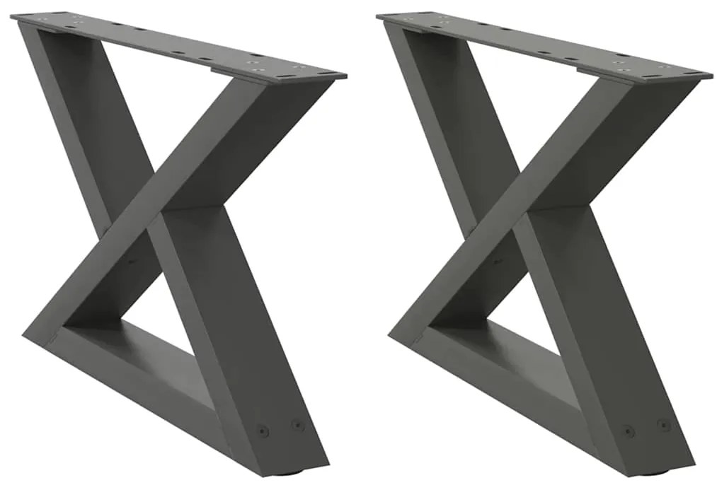 4012686 vidaXL Крака за масичка за кафе, 2 бр., антрацит, 50x(30-31,3) см, стомана