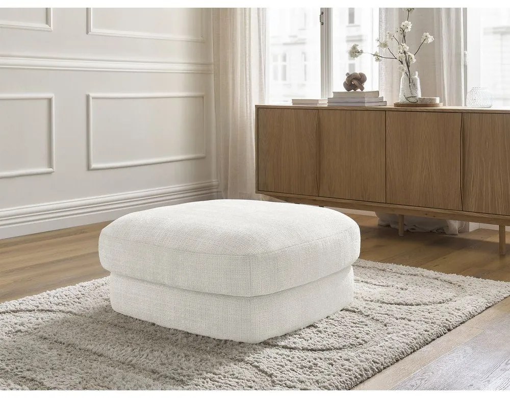 Бяла шенилова табуретка Leonore – Bobochic Paris