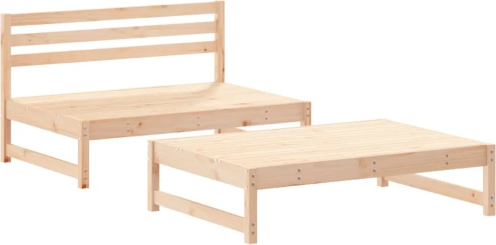 3186585 vidaXL Градински лаундж комплект, 2 части, бор масив