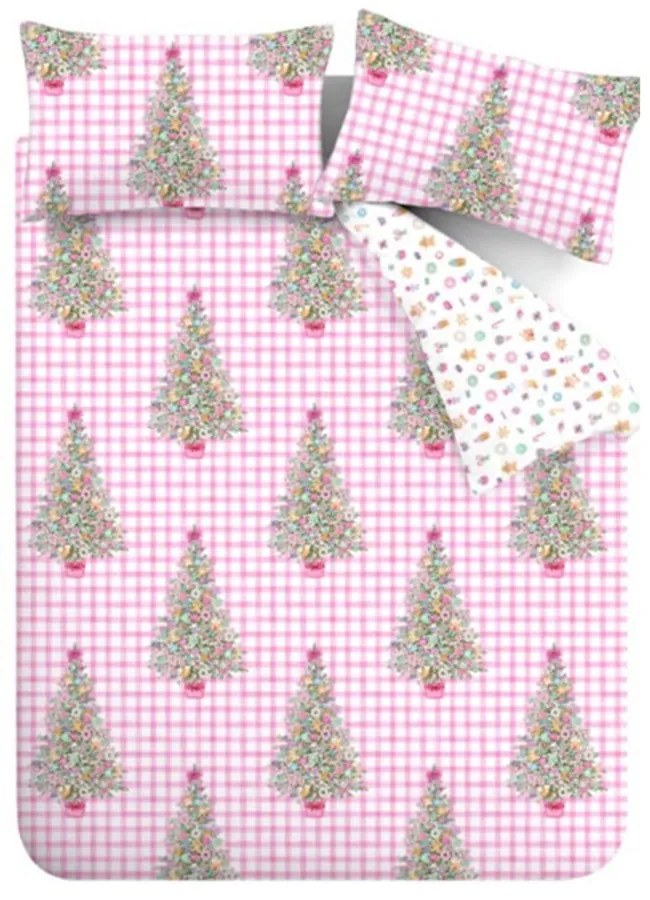Розово единично спално бельо 135x200 cm Sweets and Treats – Catherine Lansfield