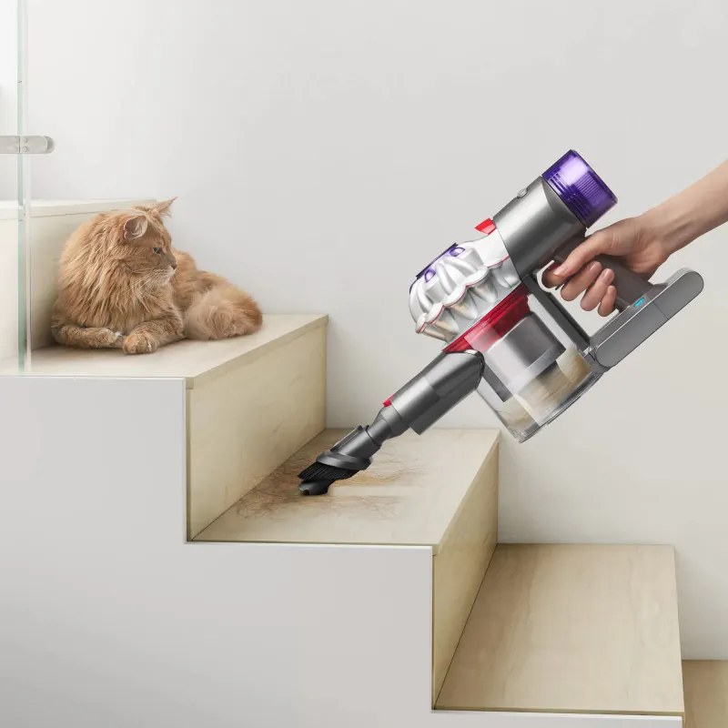 Вертикална прахосмукачка Dyson V8 Advanced 492636-01, 130AW, 540мл, 110000 rpm/min, Автономност до 40 мин, HEPA, Сребрист/Никел