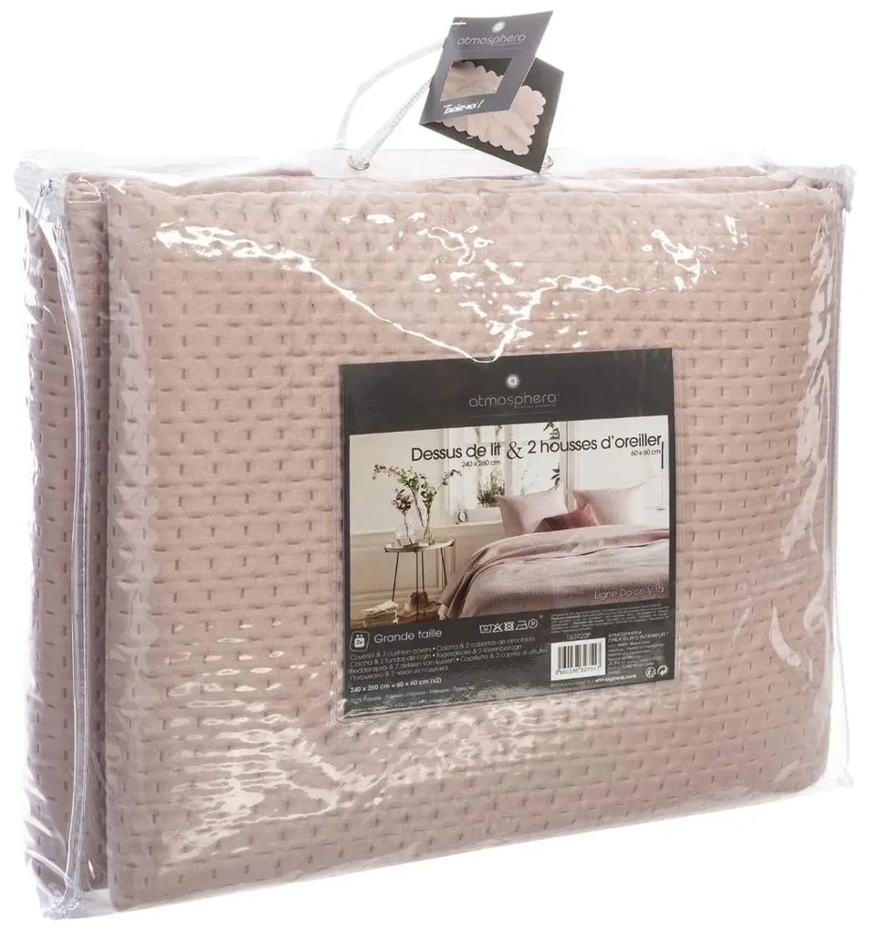 Комплект шалте с 2 бр. калъфка atmosphera Dolce, 240x260 cm - Бежов