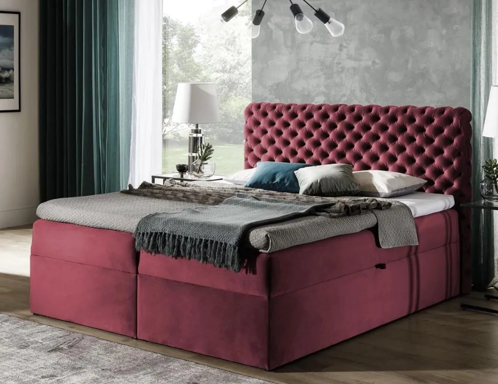 Тапицирано легло Chesterfield-Gkri-140 x 200