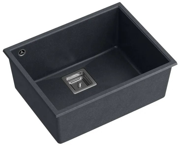гранитна мивка DAVID 50 Black Metallic