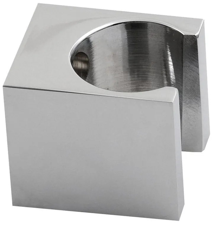 Месингов държач за душ слушалка в лъскаво сребристо – Sapho