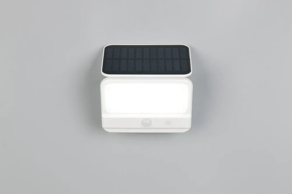 LED стенно външно осветително тяло със соларен панел (височина 9 cm) Viamao – Reality