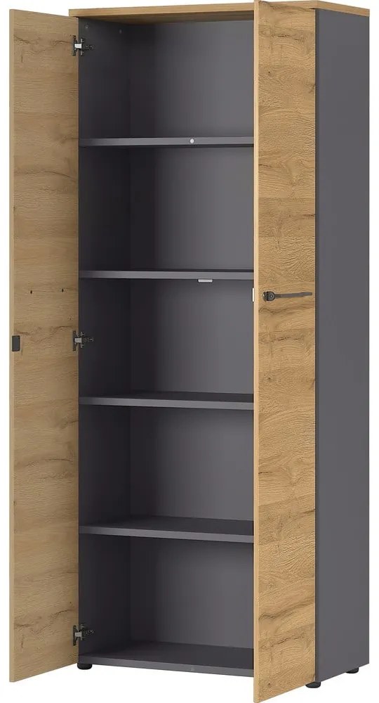 Дъбов гардероб в естествен цвят 80x197 cm Agenda - Germania