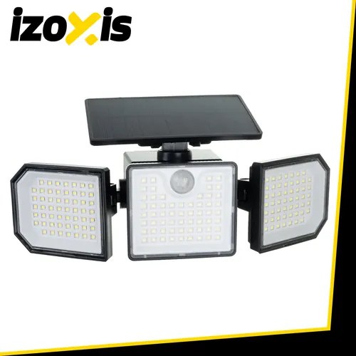Соларна LED лампа със сензор за движение и здрач Izoxis — 167 LED, 500lm, IP65 водоустойчива