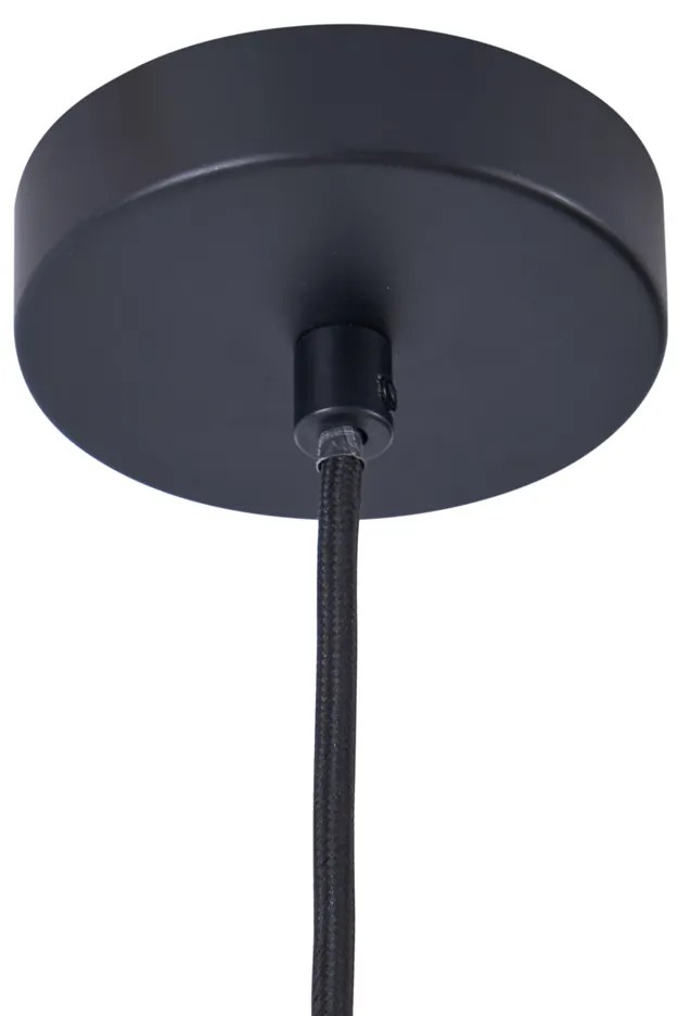 Модерен висящ лампион черен със златист интериор - Loes