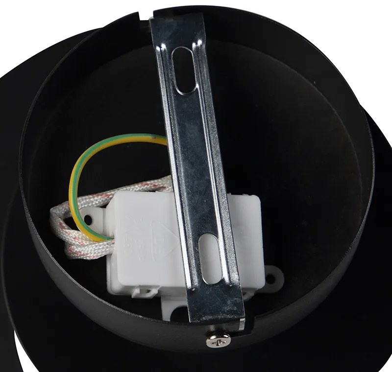 Модерна таванна лампа с черна спирална абажур - Scroll