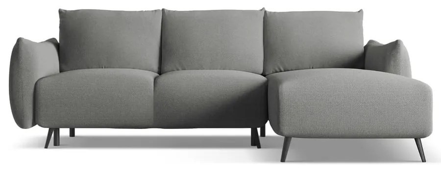 Светлосив ъглов диван (десен ъгъл) Malie – Makamii