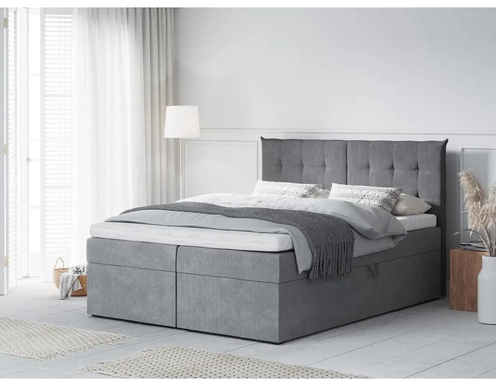 Сиво двойно легло , 160 x 200 cm Echaveria - Mazzini Beds