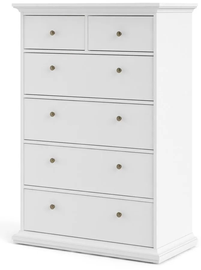 Бял висок скрин 96x140 cm Paris – Tvilum