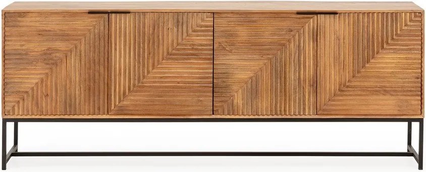 Скрин от масивно манго в естествен цвят 210x80x40 cm Nereida – MOME