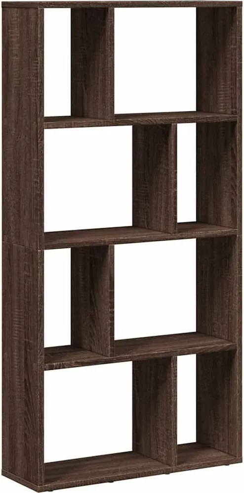 858153 vidaXL Библиотека, кафяв дъб, 60x20x120,5 см, инженерно дърво