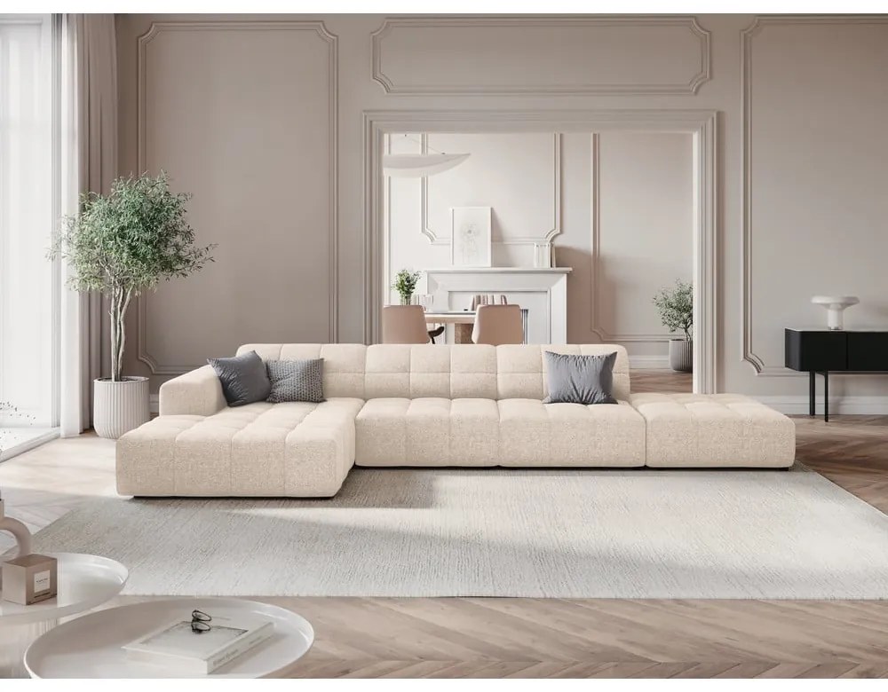 Кремав ъглов диван Chicago - Cosmopolitan Design