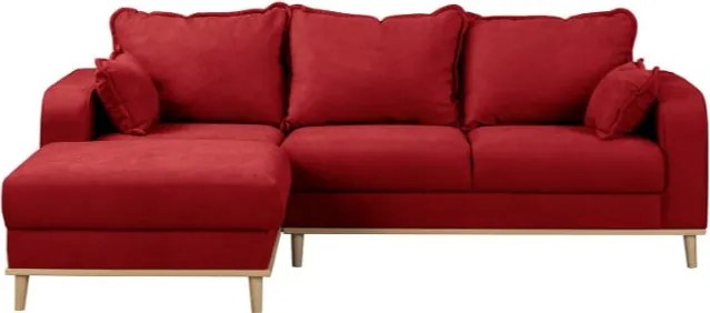 Червен ъглов диван (ляв ъгъл) Beata - Ropez