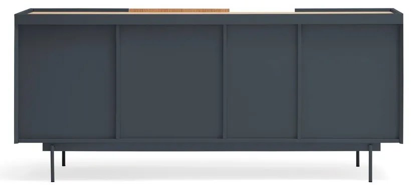 Нисък скрин в антрацит и естествен дъб 180x78 cm Otto - Teulat