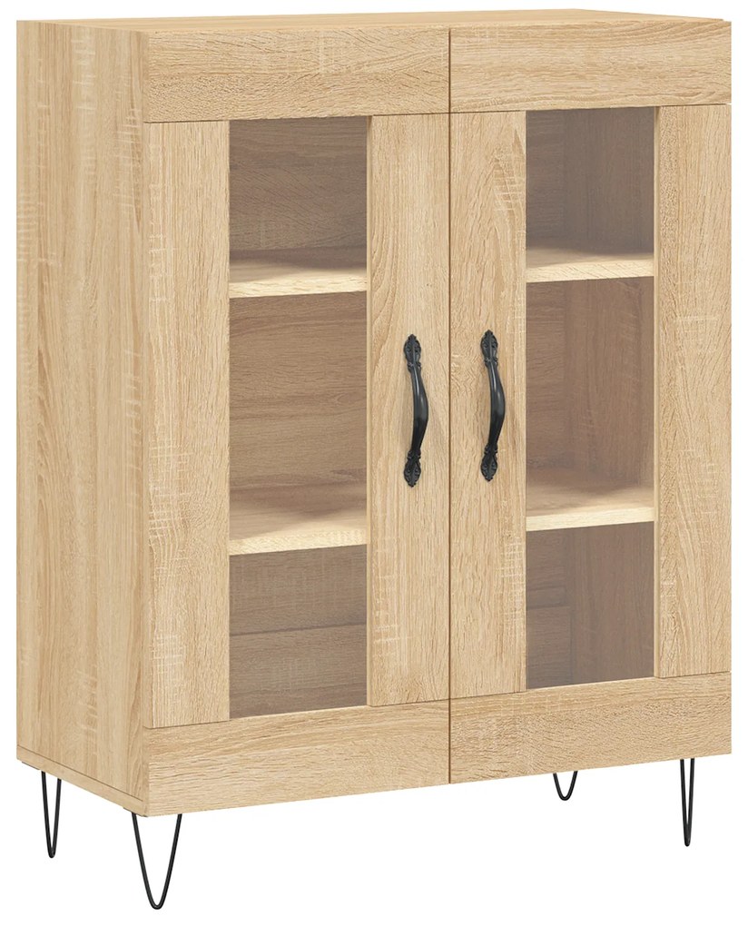 827783 vidaXL Сайдборд, дъб сонома, 69,5x34x90 см, инженерно дърво