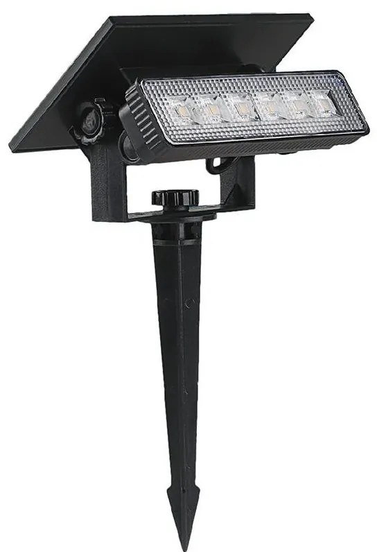 LED Соларна лампа LED/0,9W/3,7V 3000K IP65 1200 mAh черен