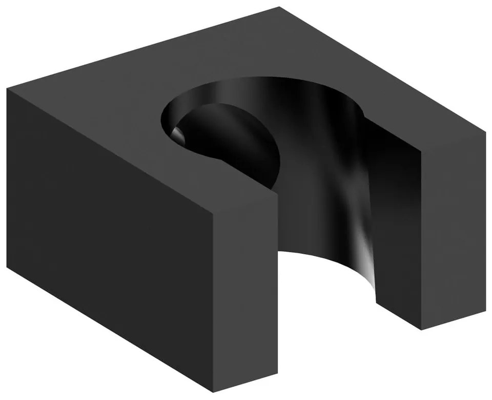 Матово черен месингов държач за душ слушалка – Sapho