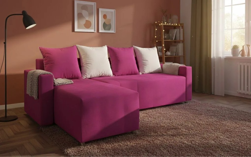 Ъгъл диван Odette-Pink