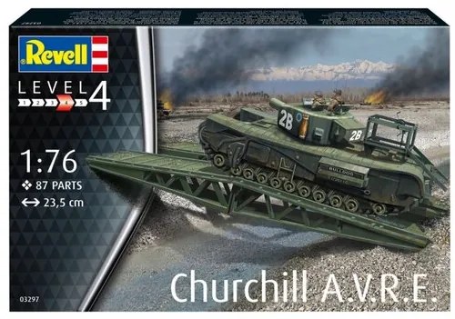 Модел за сглобяване, Revell, Танк Churchill A.V.R.E., 87 части