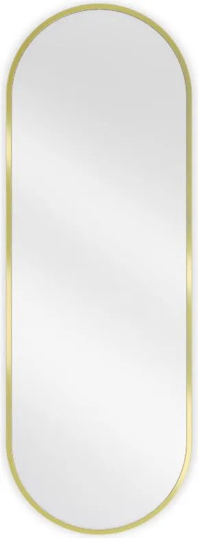 Mexen Loft овално огледало за баня 100 x 35 cm, златна рамка - 9851-100-035-000-50