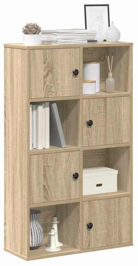 860393 vidaXL Библиотека, сонома дъб, 60x24x101,5 см, инженерно дърво