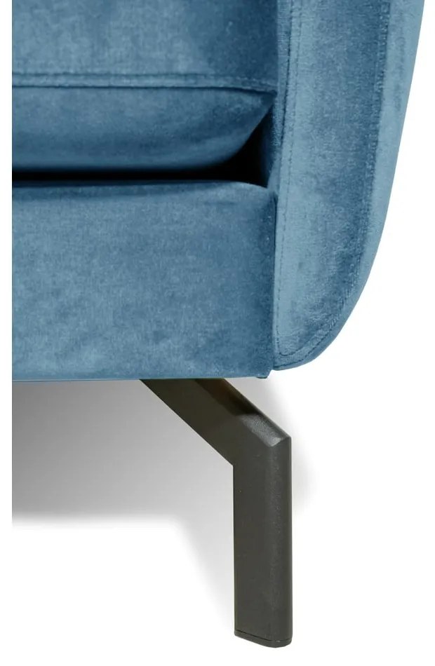 Ъглов диван от синьо кадифе (ляв ъгъл) Magic - Scandic